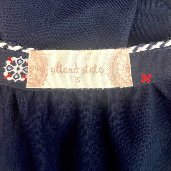 Altar’d State Sleeveless Boho Print Sleeveless Top, Navy/Red/Cream, Size S - Picture 6 of 8